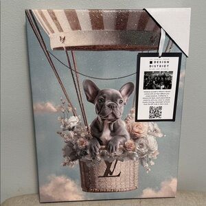 Louis Vuitton Blue and Cream Hot Air Balloon Puppy Canvas